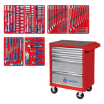Набор инструментов "СТАРТ" в красной тележке, 161 предмет МАСТАК 52-05161R
