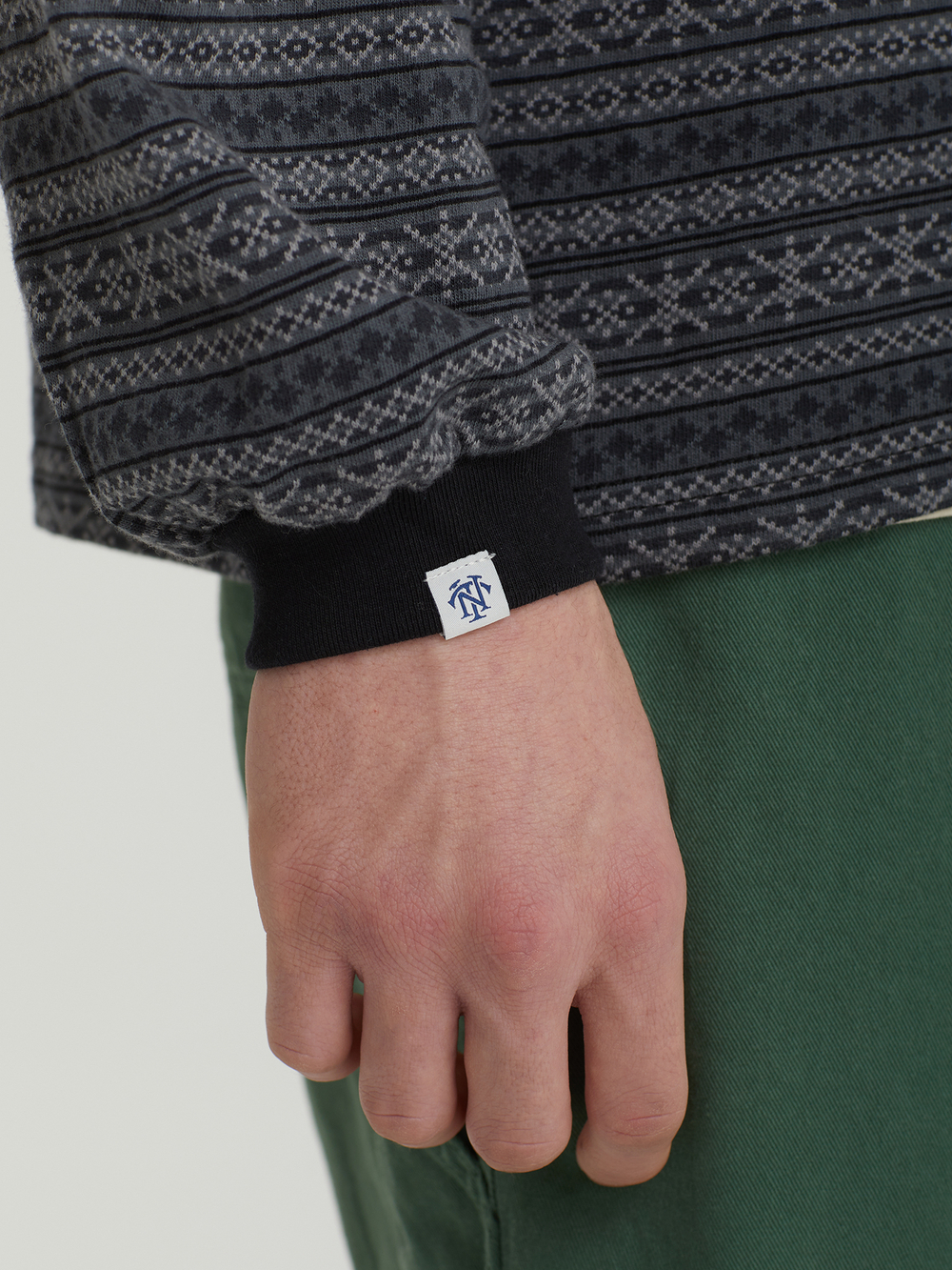 Мужской Лонгслив Fair Isle Striped