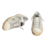 Женские Golden Goose Superstar in Aged White Nubuk with Swarovski Crystals