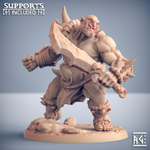 Орк Полуорк Воин Паладин Варвар Файтер Рыцарь миниатюра для dnd, днд, pathfinder, фентези, Настольная игра, НРИ, Варгейм, РПГ