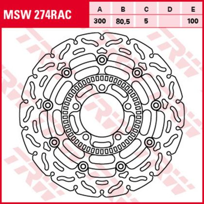 Диск тормозной TRW MSW274RAC