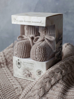 Носки вязаные, Темно-бежевый