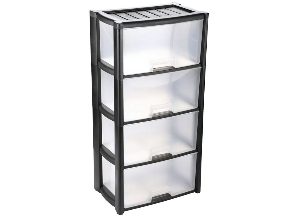 Комод 4-х секционный "Колорит" (черный)