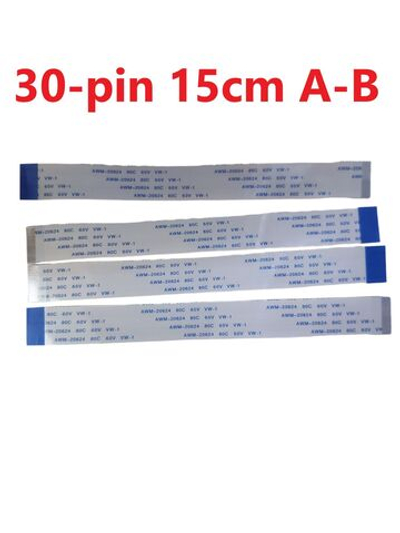 FFC шлейф 30-pin Шаг 0.5mm Длина 15cm Обратный A-B AWM 20624 80C 60V VW-1