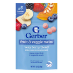 Gerber, Fruit & Veggie Melts®, снек для детей от 8 месяцев, ягодная смесь, 28 г (1 унция)
