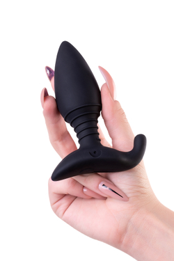 Анальная втулка LOVENSE Hush (S), силикон, черная, 12,1 см