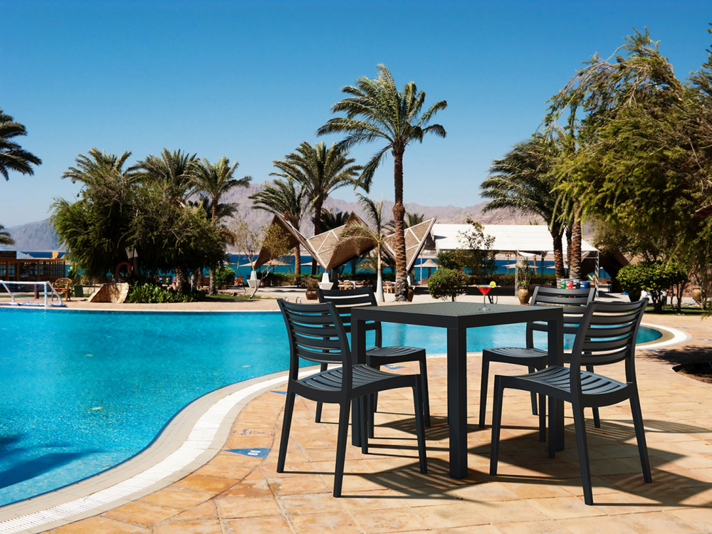 Стол пластиковый Siesta Contract Ares 80, черный