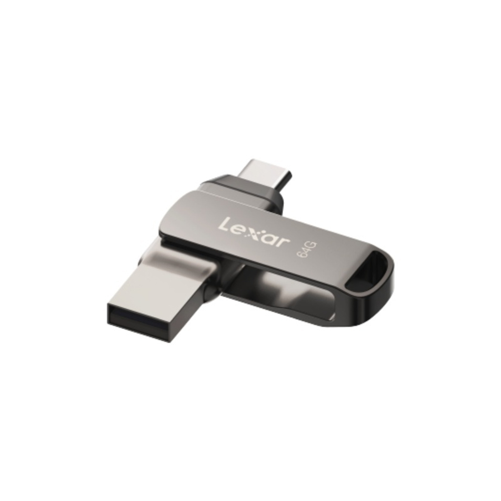Флеш накопитель 64GB Lexar® JumpDrive® Dual Drive D400 USB 3.1 Type-C™ (OTG), металл/пластик, 130 MB/s