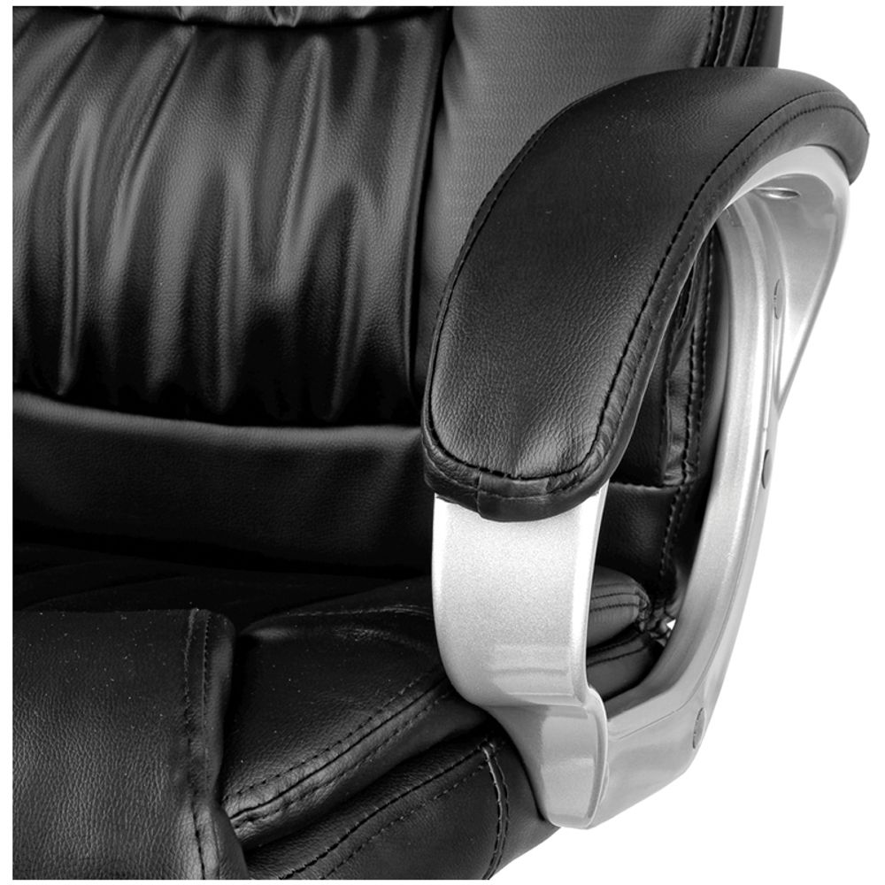 Кресло руководителя Helmi HL-E06 "Balance", экокожа черная, механизм качания