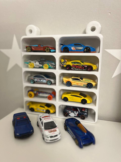 Полка для машинок Hot Wheels 10 шт, крепление на стену для hot wheels 10 шт белый