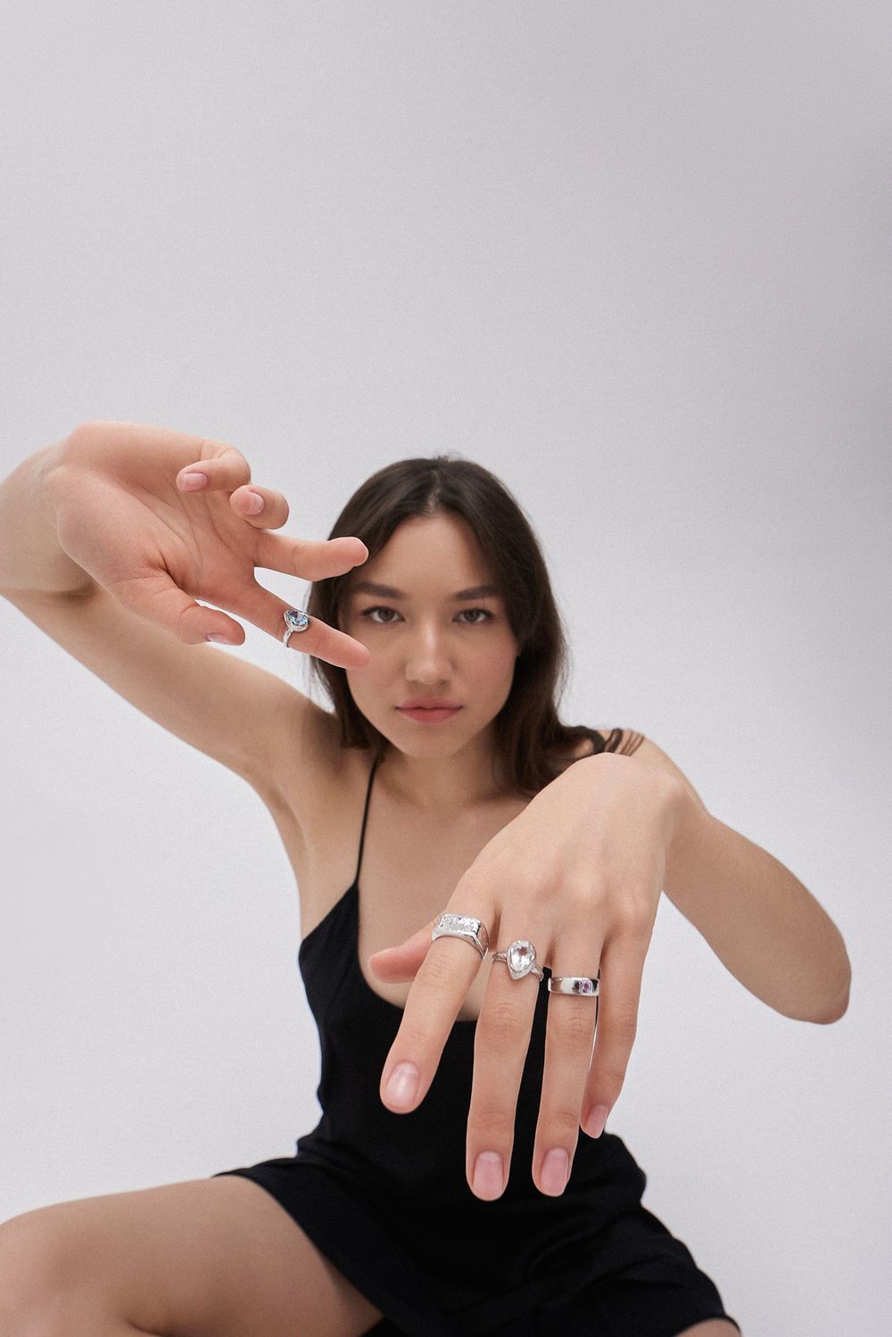 Кольцо Crystal Round с аметистом