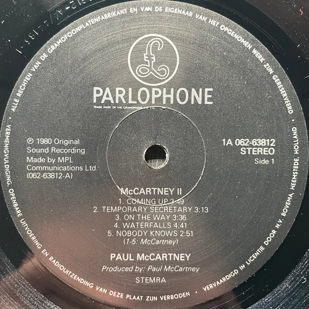 Paul McCartney ‎– McCartney II (Голландия 1980г.)