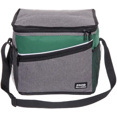 Термосумка 15 л, 30*20*25 см, WM799-2, серый-зелёный