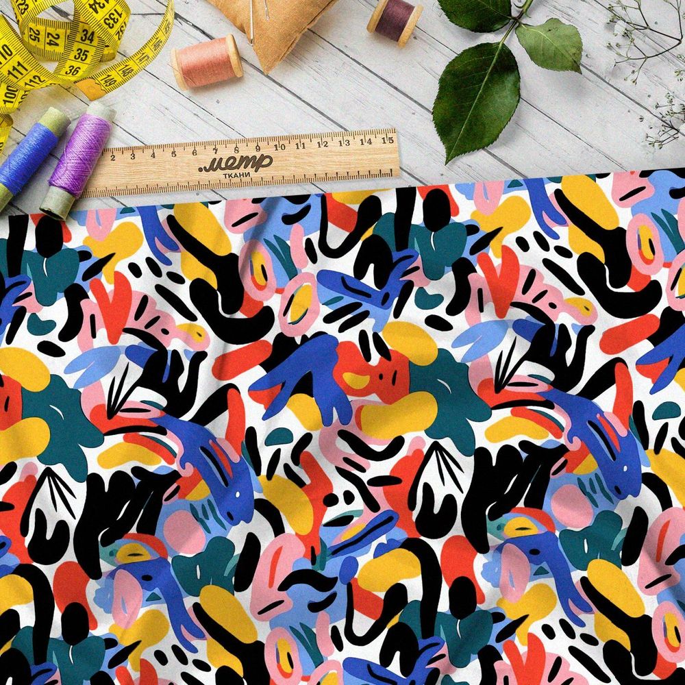 Ткань премиум Оксфорд 600D абстрактные волнения энергии