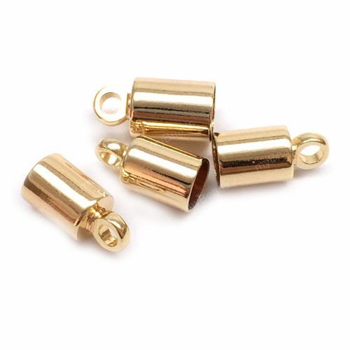 Концевики под вклейку 9х4 мм (2 шт), позолота
