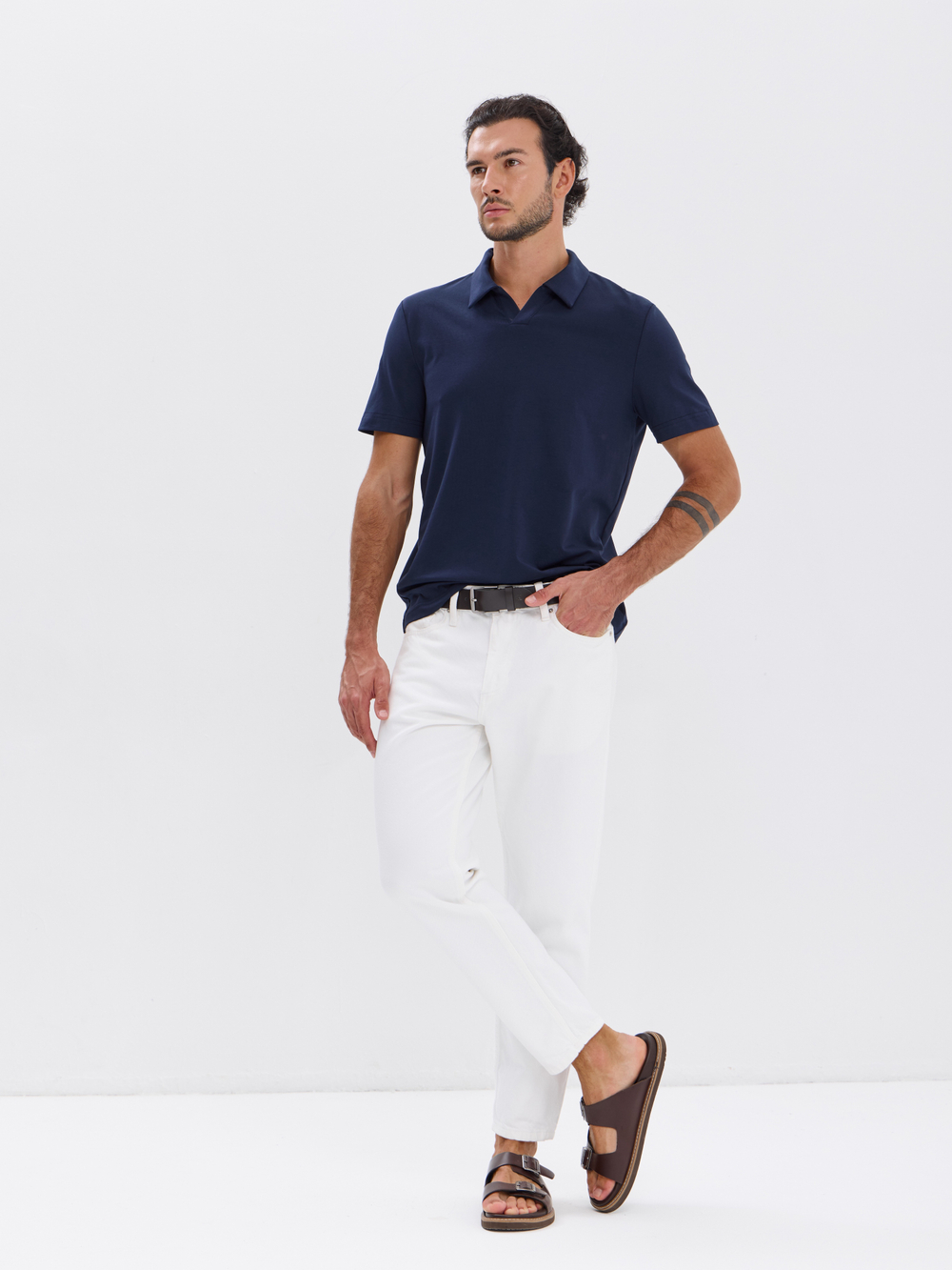 Футболка-поло трикотажная повседневная