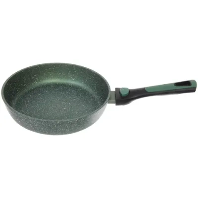 Сковорода «BAROLY» GREEN 22см индукционная каменная крошка, съемная бакелитовая ручка