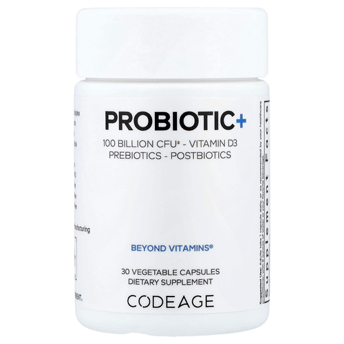 Codeage, Probiotic+, 30 растительных капсул