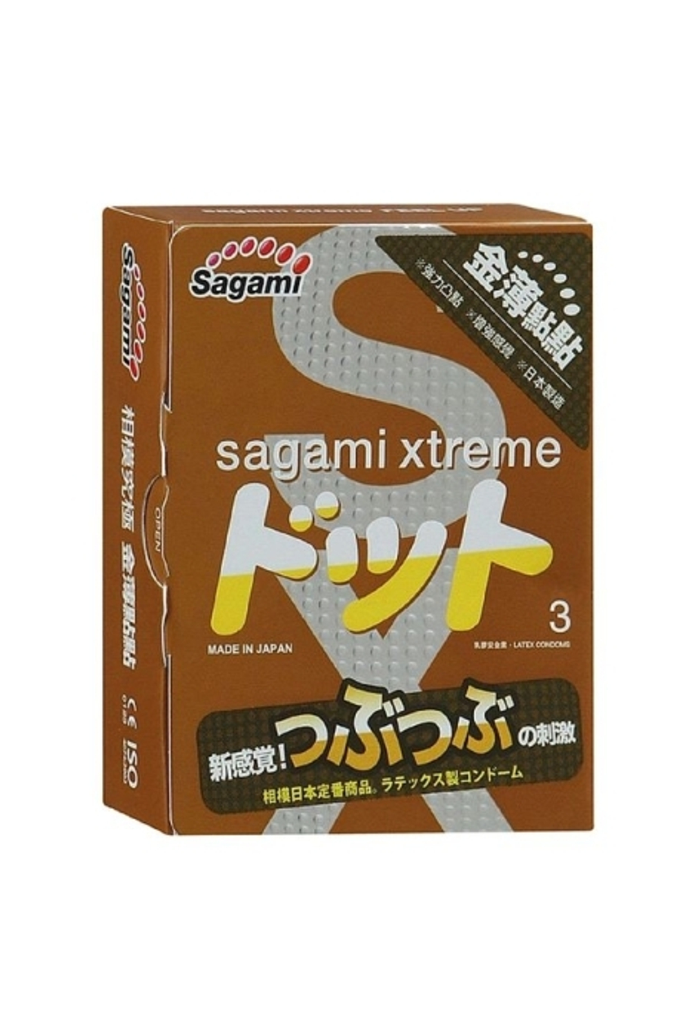 SAGAMI  Xtreme Feel UP 3шт. Презервативы усиливающие ощущения, латекс 0,06 мм