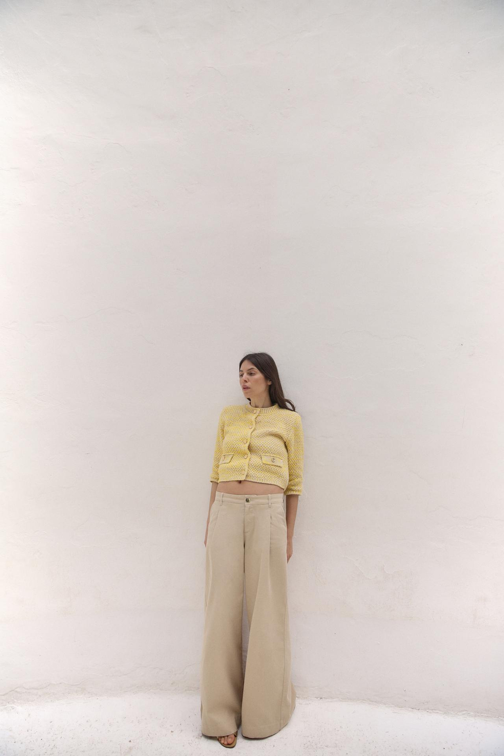 ZARA КАРДИГАН С РУКАВАМИ 3/4, ЖЕЛТЫЙ