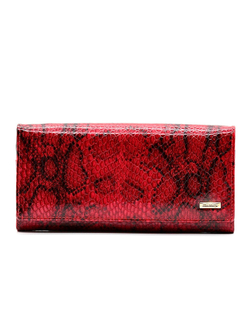 Стильный красный женский кошелёк из натуральной кожи Dublecity DC228-100B в подарочной коробке