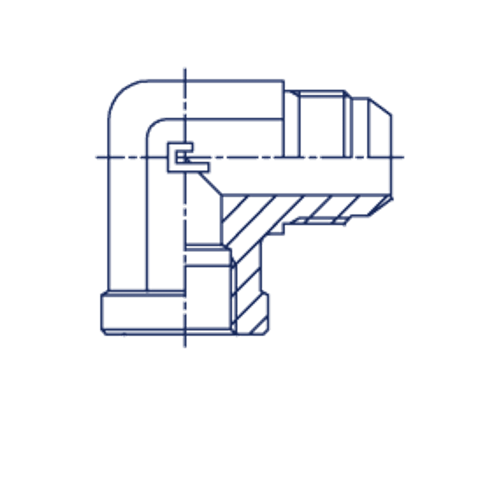 Штуцер P90 JIC 1/2 - NPT 1/4