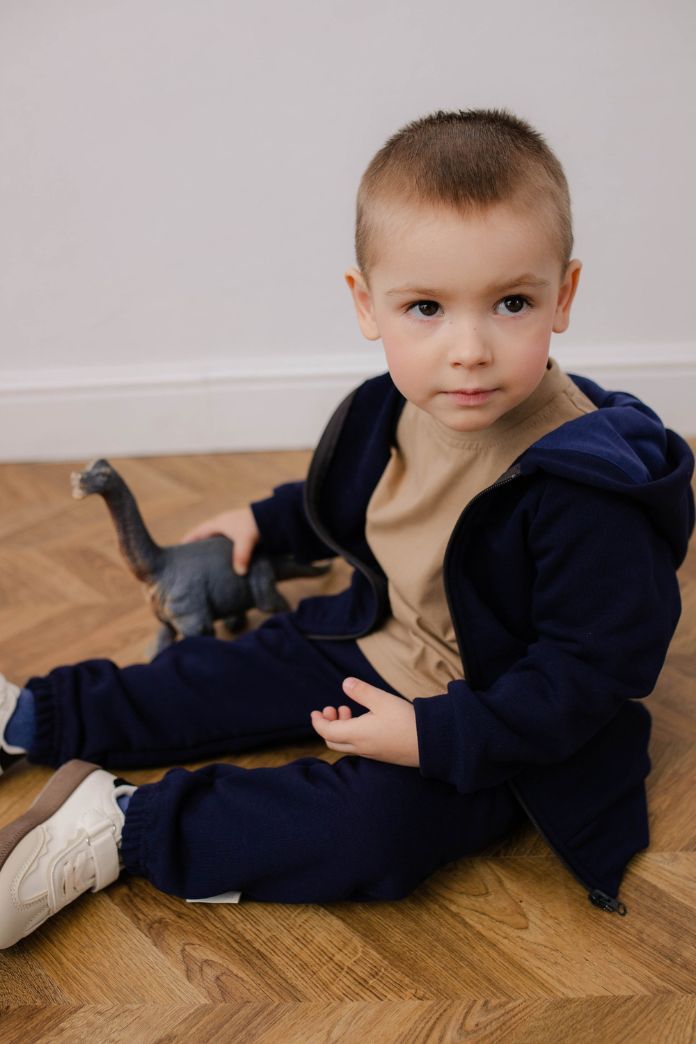 Костюм из футера петля (темно-синий)