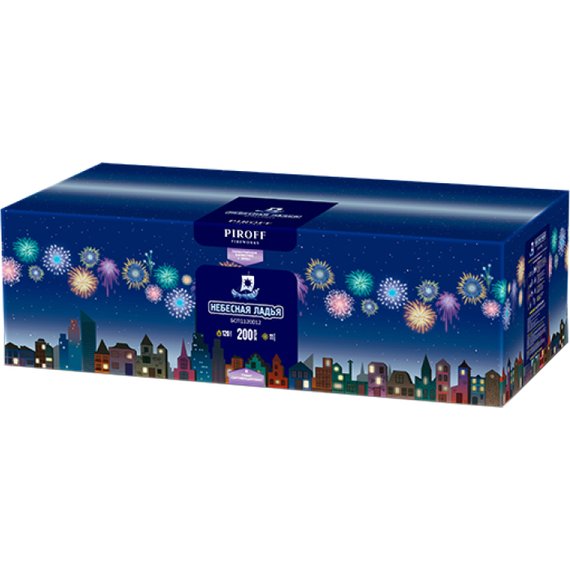 Батарея салютов Небесная ладья (200/1.2) БСП1420012