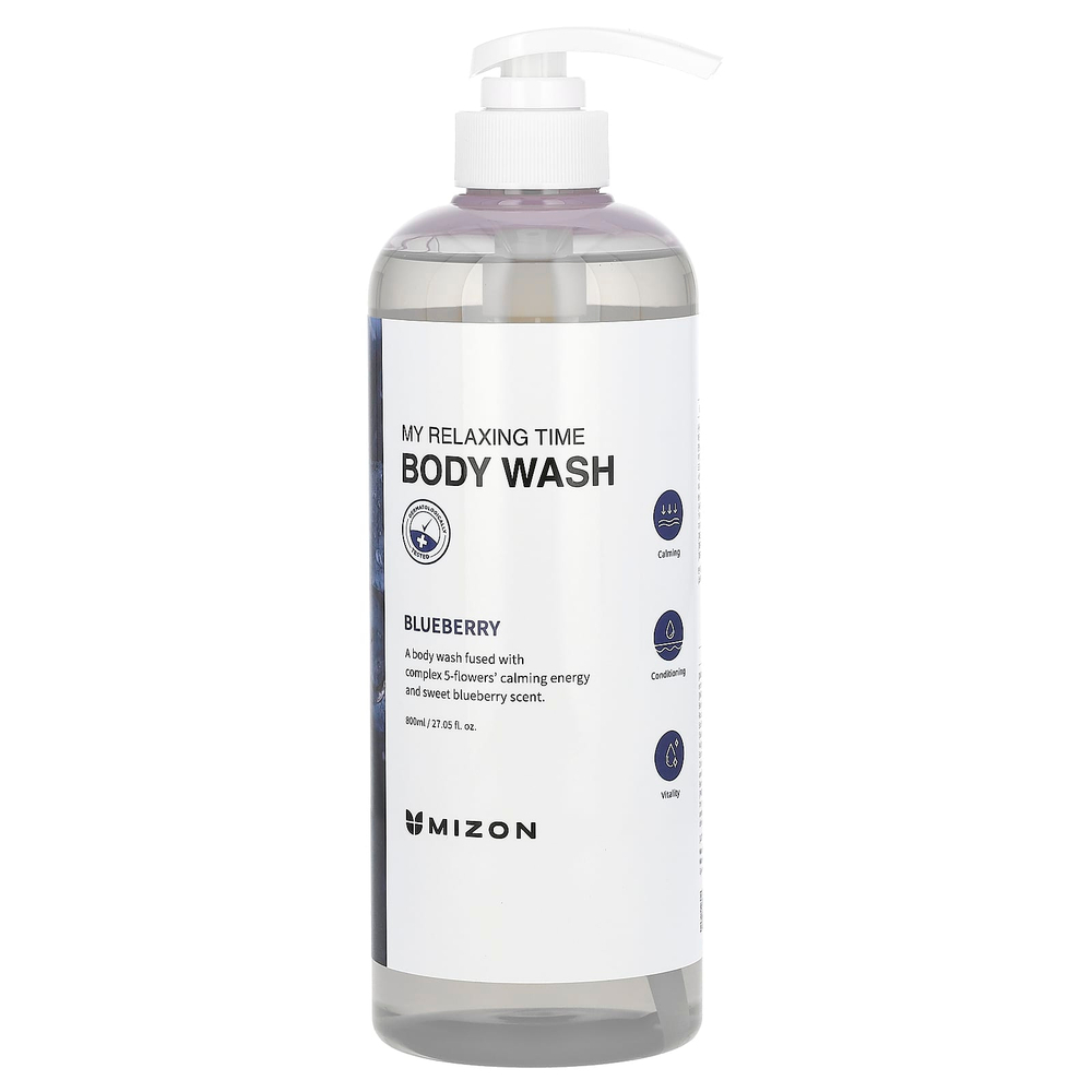 Mizon, My Relaxing Time, гель для душа, голубика, 800 мл (27,05 жидк. унции)