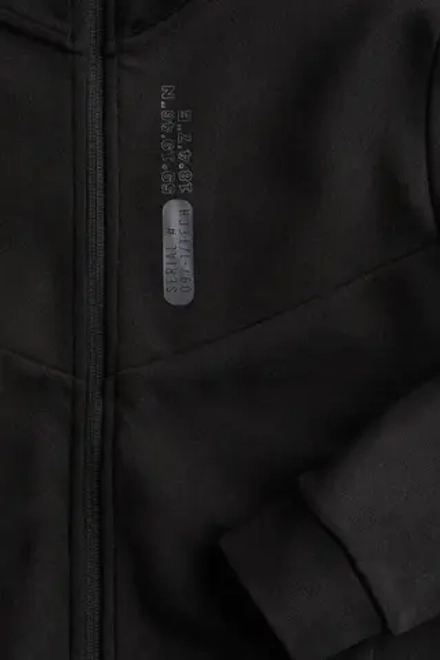 H&M Трикотажная толстовка с капюшоном и застежкой-молнией, черный