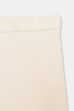 ZARA ТРИКОТАЖНАЯ ЮБКА МИДИ, ЭКРЮ