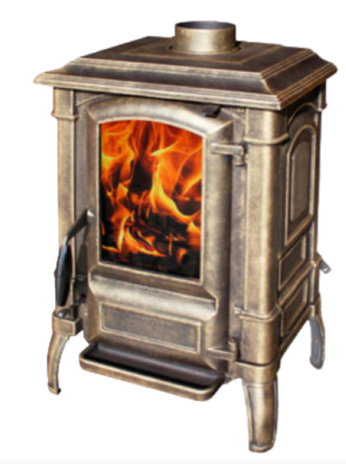 Печь чугунная BRUNO I патина золото, произв. FIREWAY