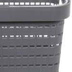 Корзинка хозяйственная с ручками «ПАЛЕРМО», цвет тёмно-серый, 22.8*31*18.2см