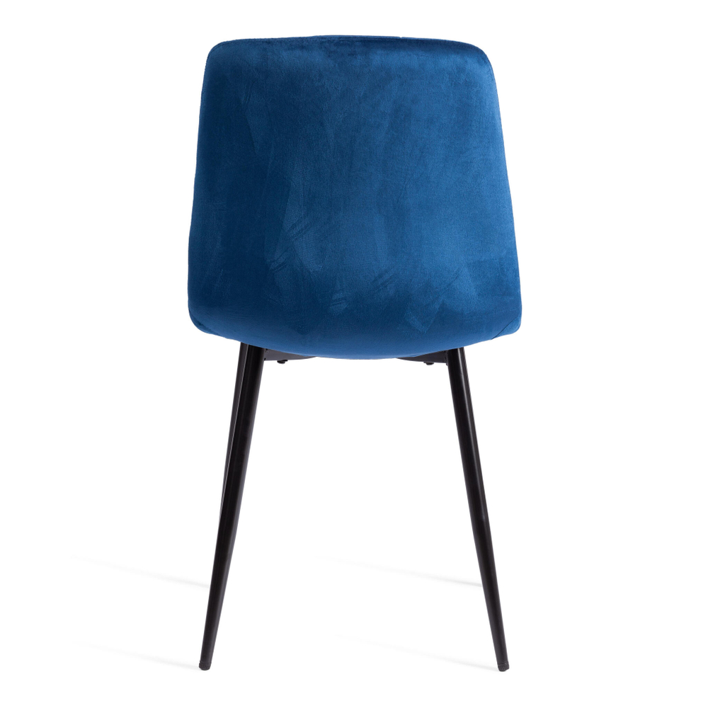 Стул CHILLY (mod. JSC-220) Велюр/металл , 44,5х52,5х88 см, Blue (синий) HLR64 / черный (Комплект из 4 шт.)