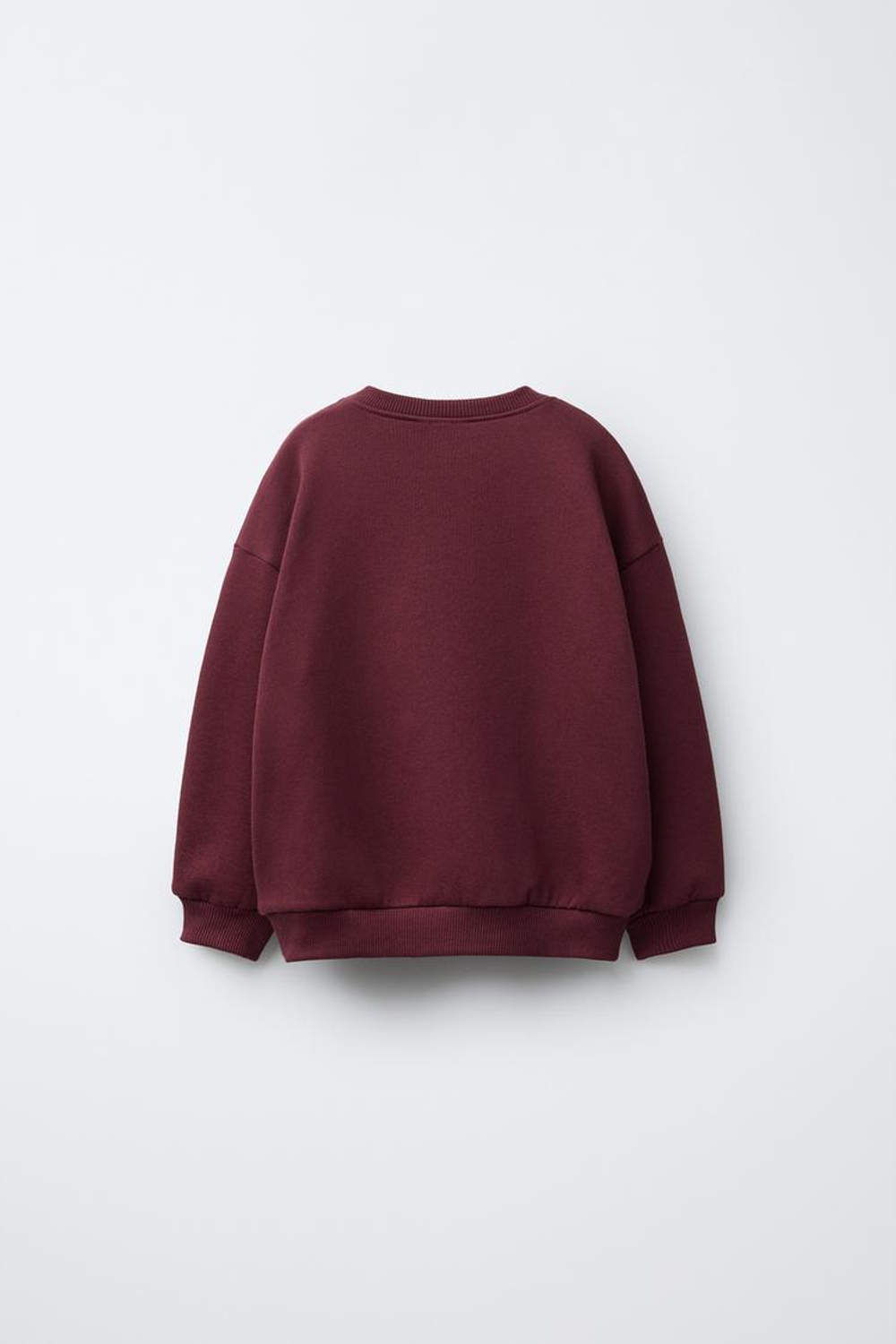 ZARA ТОЛСТОВКА С ПРИНТОМ «ЭЛЬФЫ», ГРАНАТОВЫЙ