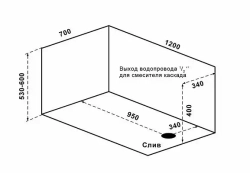 Акриловая ванна Bas Рио 120х70 без слива-перелива