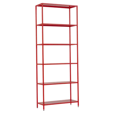 Стеллаж металлический 155х60х25, красный