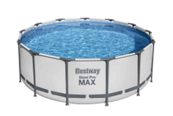 Каркасный бассейн Bestway 396х122 см + фильтр-насос 3028 л/ч, тент, лестница (5618W BW)
