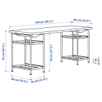 Письменный стол - IKEA LAGKAPTEN SPÄND/SPAND/СПЭНД ЛАГКАПТЕН ИКЕА, 140x60см, белый, антрацит