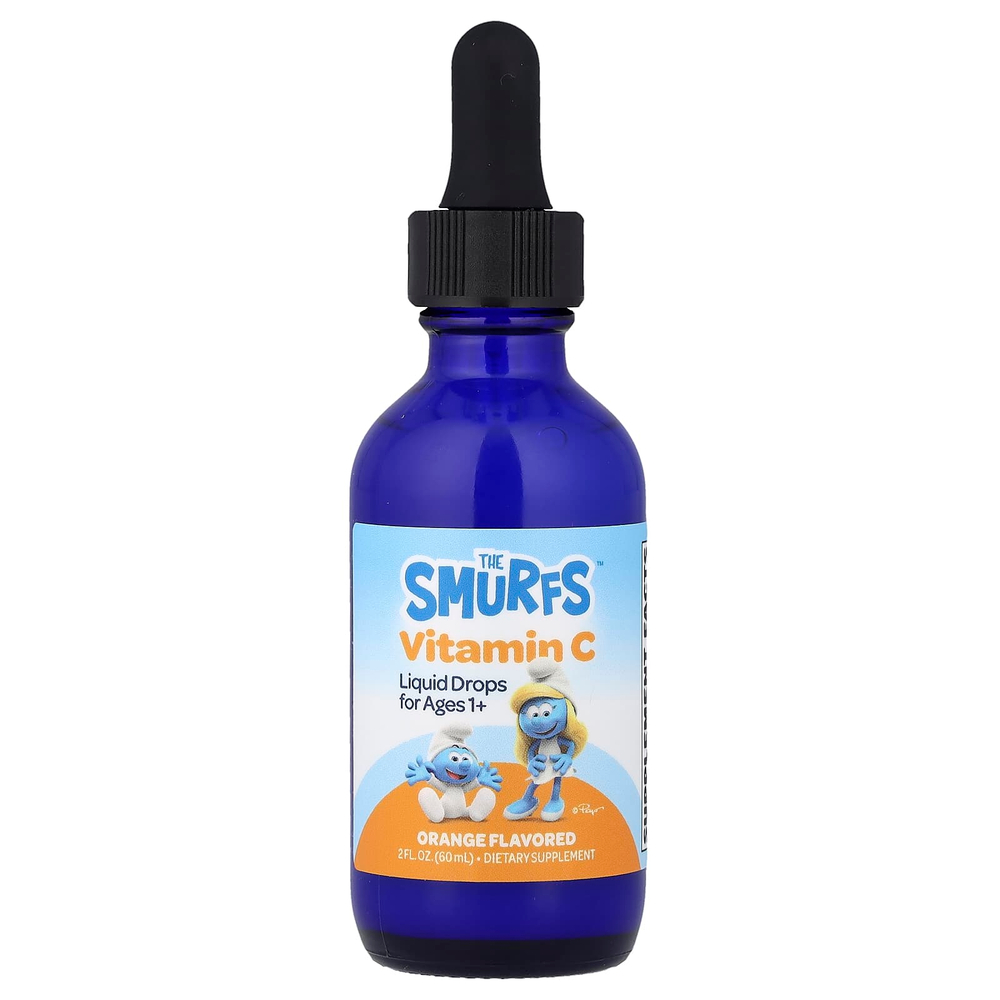 The Smurfs, витамин C в каплях, для детей от 1 года, апельсин, 60 мл (2 жидк. унции)