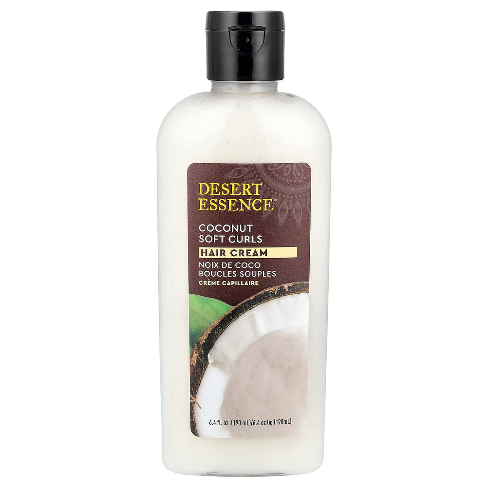 Desert Essence, крем для волос с кокосом, для мягких локонов, 190 мл (6,4 жидк. унции)