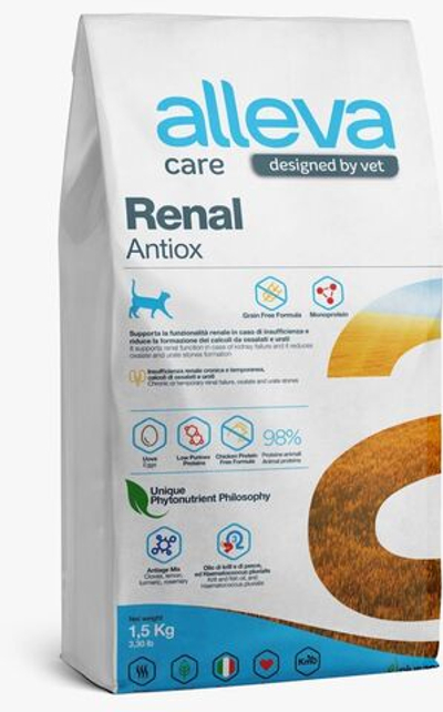 Корм для кошек Аллева Кэр Ренал Антиокс 1,5 кг