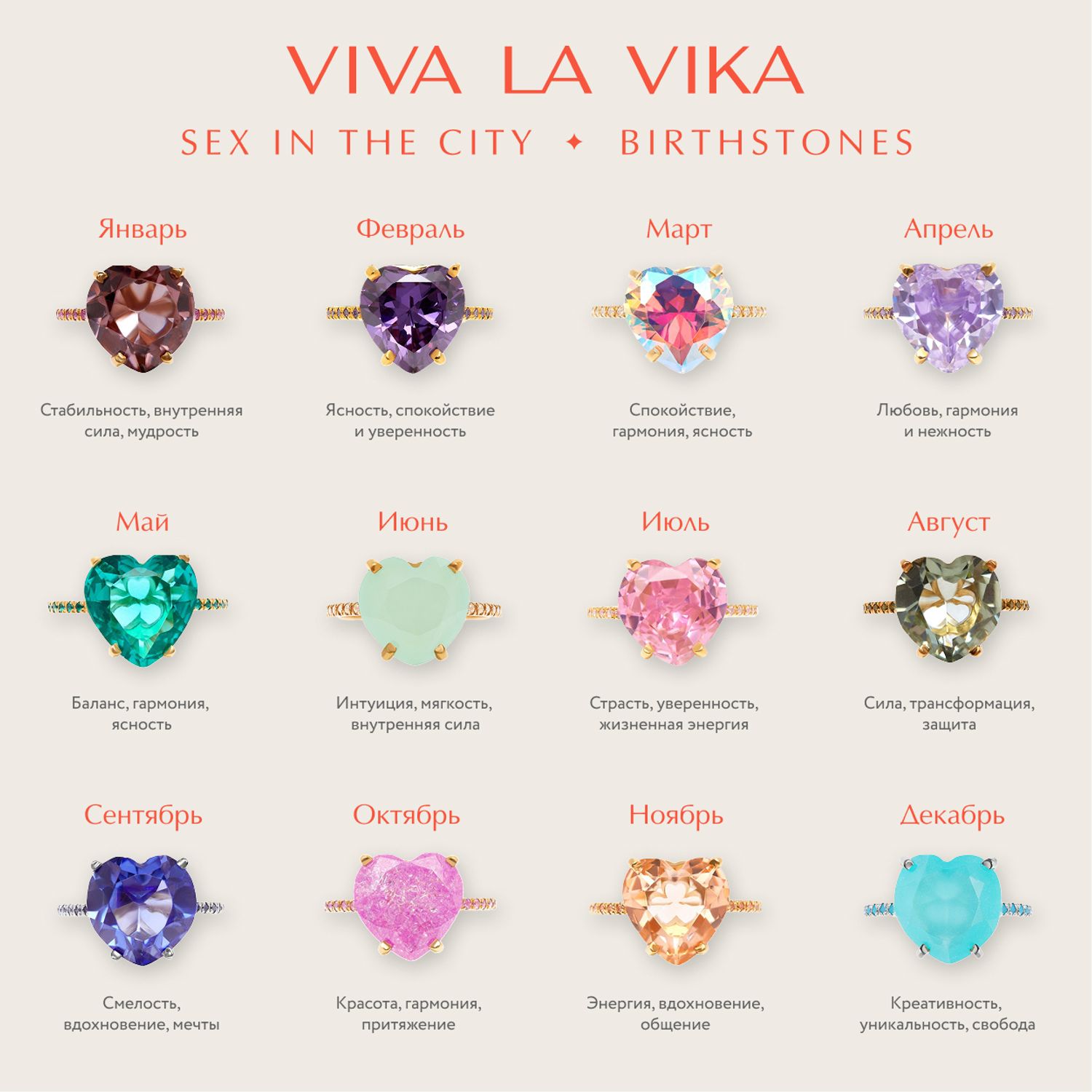 Кольцо Sex in the City Ring Champagne - November