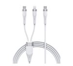 Кабель 2-in-1 Mietubl MTB-DCODTC08 Type-C to Lightning+Type-C PD60W+27W 3A 1.2м Silicone White