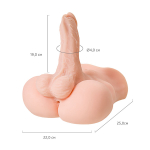 Торс с фаллоимитатором 25х22см ToyFa Juicy Pussy Manuel 893050