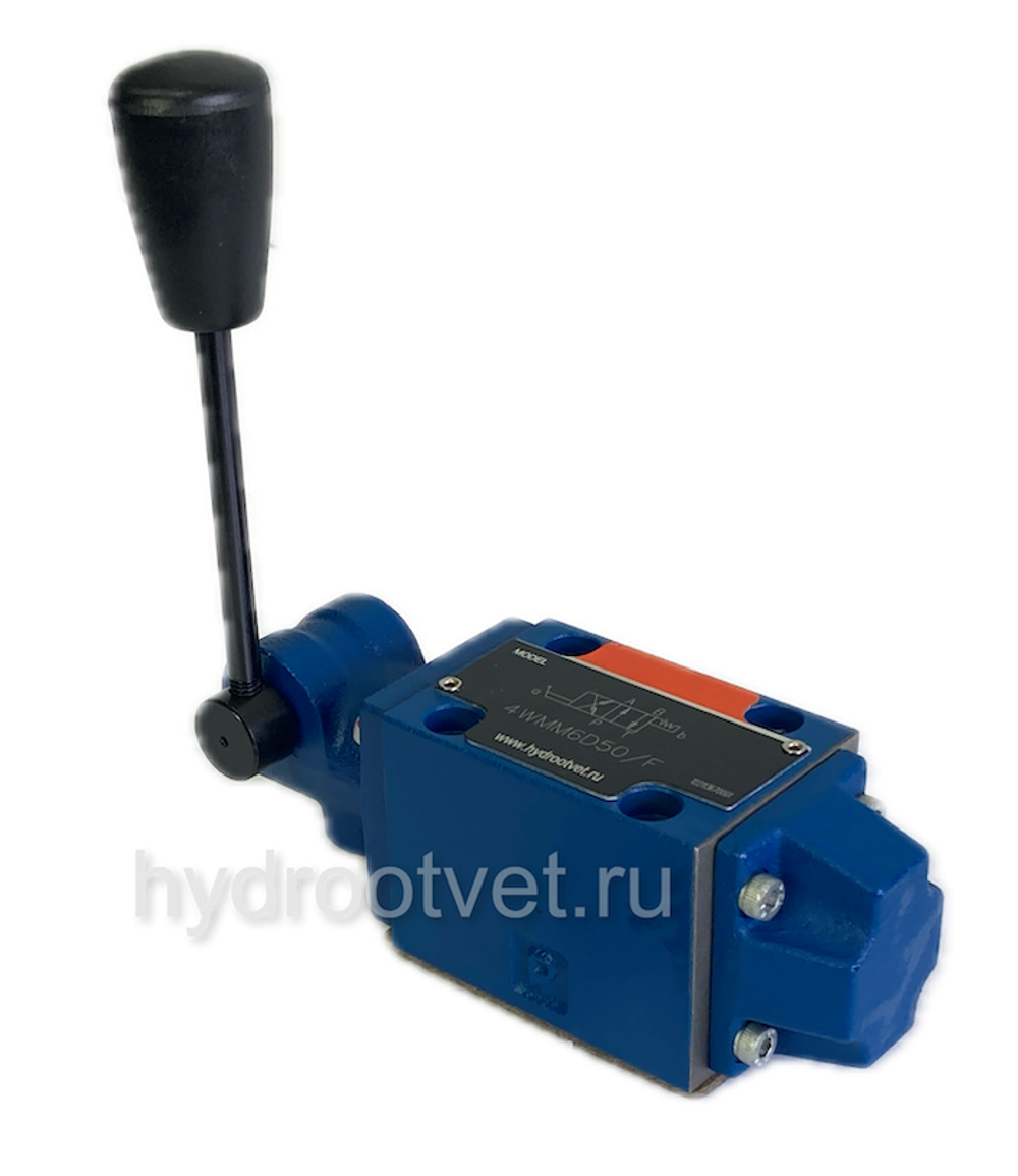 3WMM6B50/F - Гидрораспределитель Ду 6 с ручным управлением, схема B (573Е), возврат - F = фиксатор