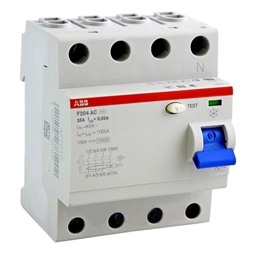 УЗО ABB F204 A-40/0,03 4-х полюсное тип A 40A 30mA 4 модуля (ВДТ) 2CSF204101R1400