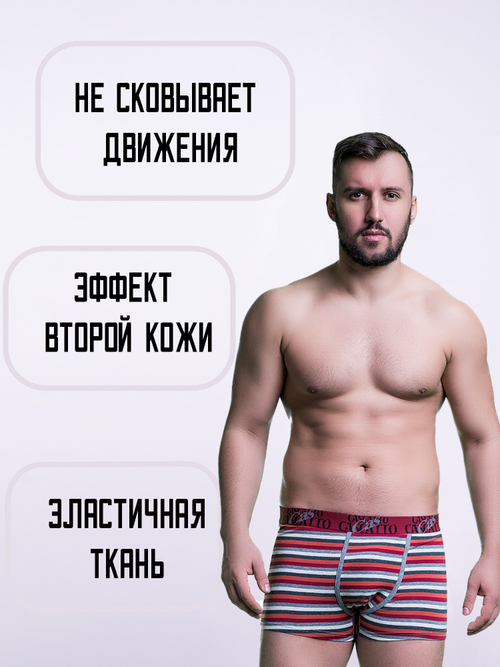 Трусы мужские боксеры в полоску "райе" (3 штуки в упаковке)