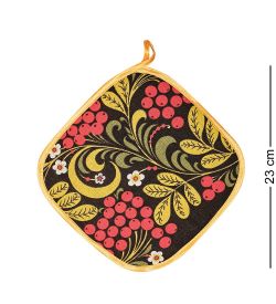 ТК-248 Набор 4 пр. «Фартук, рукавица, прихватка, полотенце» (лен, чёрно красный)