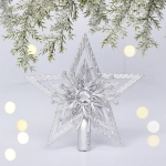 Звезда на ёлку 14*14 см «Лучезарная», Серебро